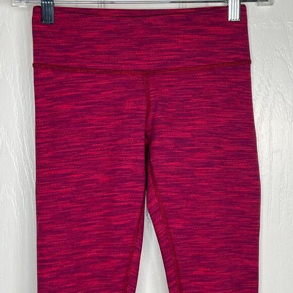 Lululemon Sz 2 Wunder Under Crop ll Leggings Diamond Jacquard Space Dye Bumble B - Picture 2 of 10